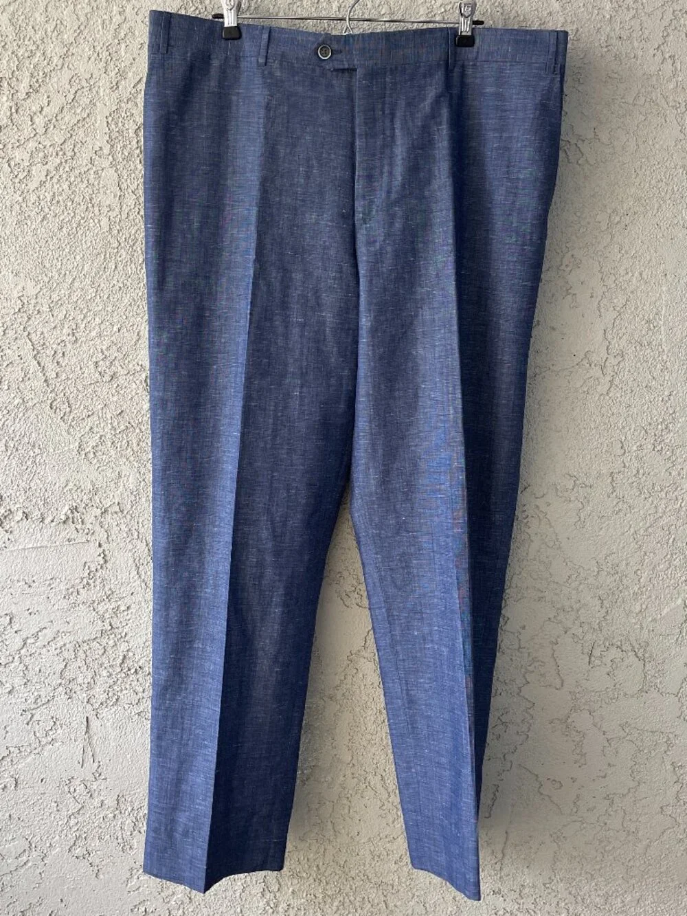 Corneliani Italian Wool Dress Pants Men’s Gray Flat Front Trousers Size 38